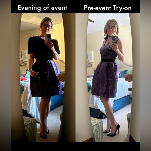 Victoria Beckham elegant purple cocktail dress Size 6 fits like a Size 4 - Picture 6 of 16